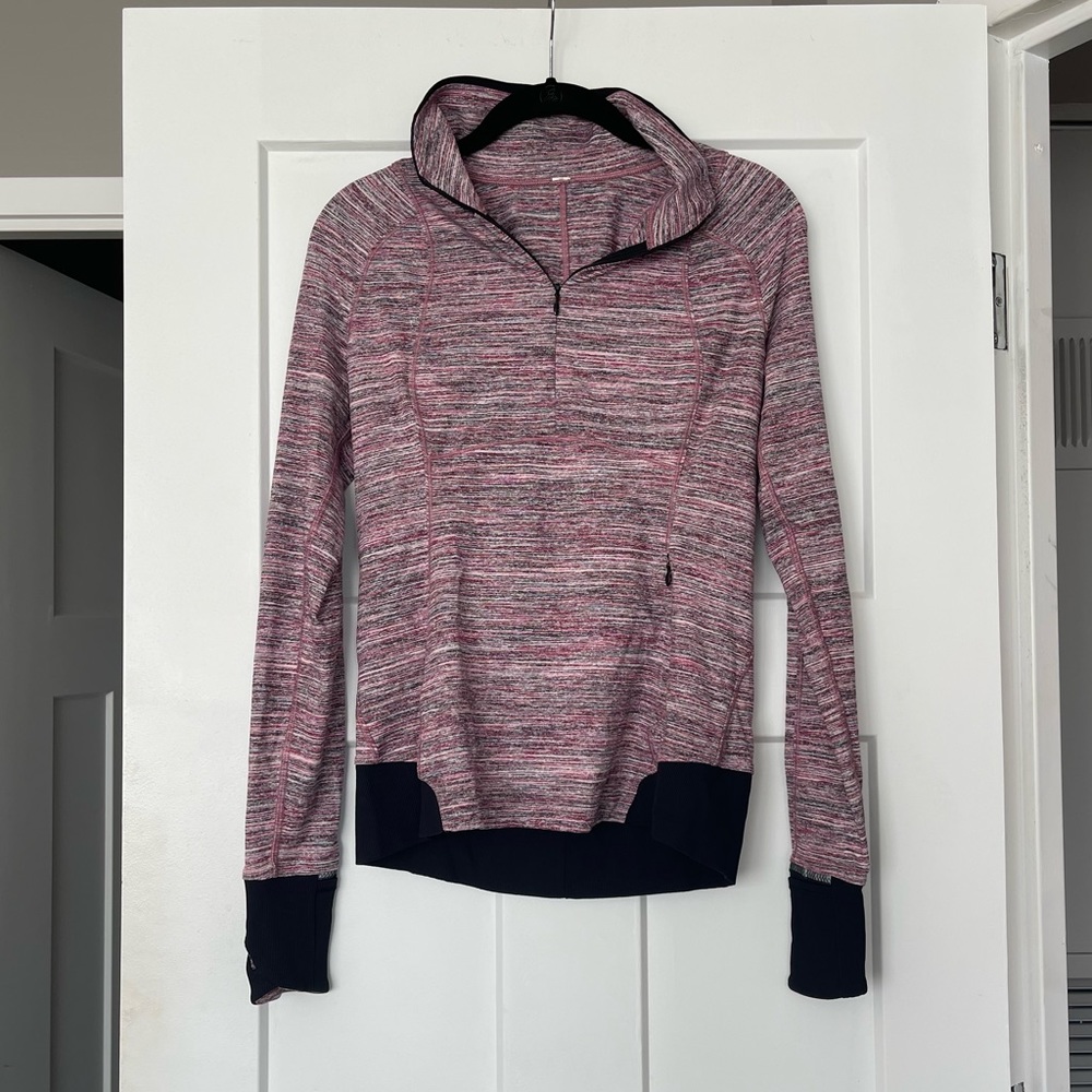 Lululemon Runderful 1/2 Zip Space Dye Berry